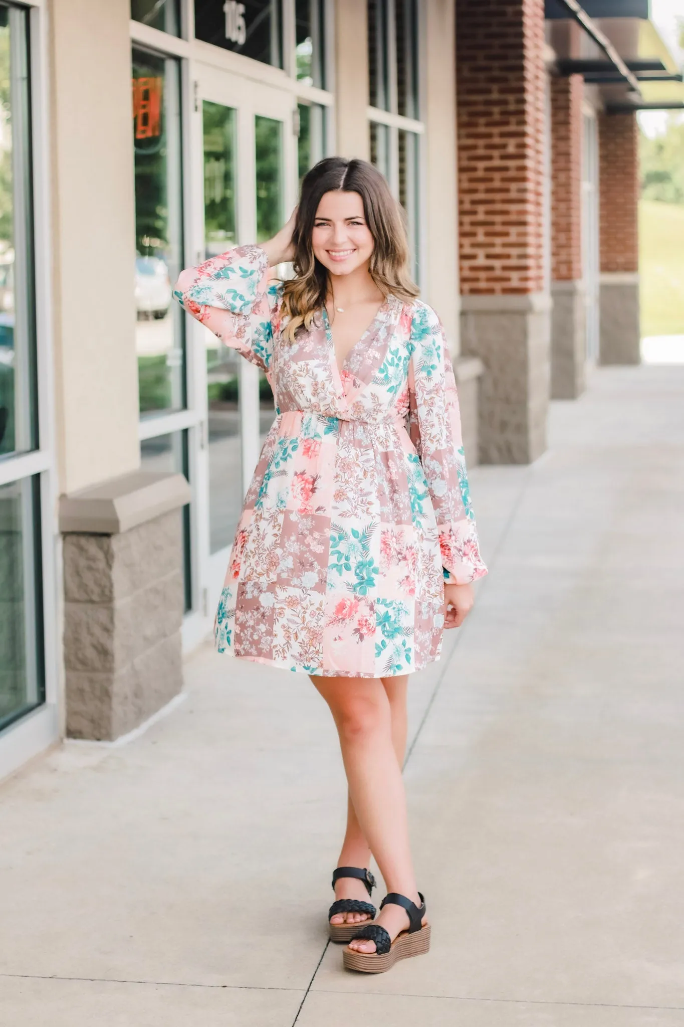 The Colors of Autumn Floral Dress