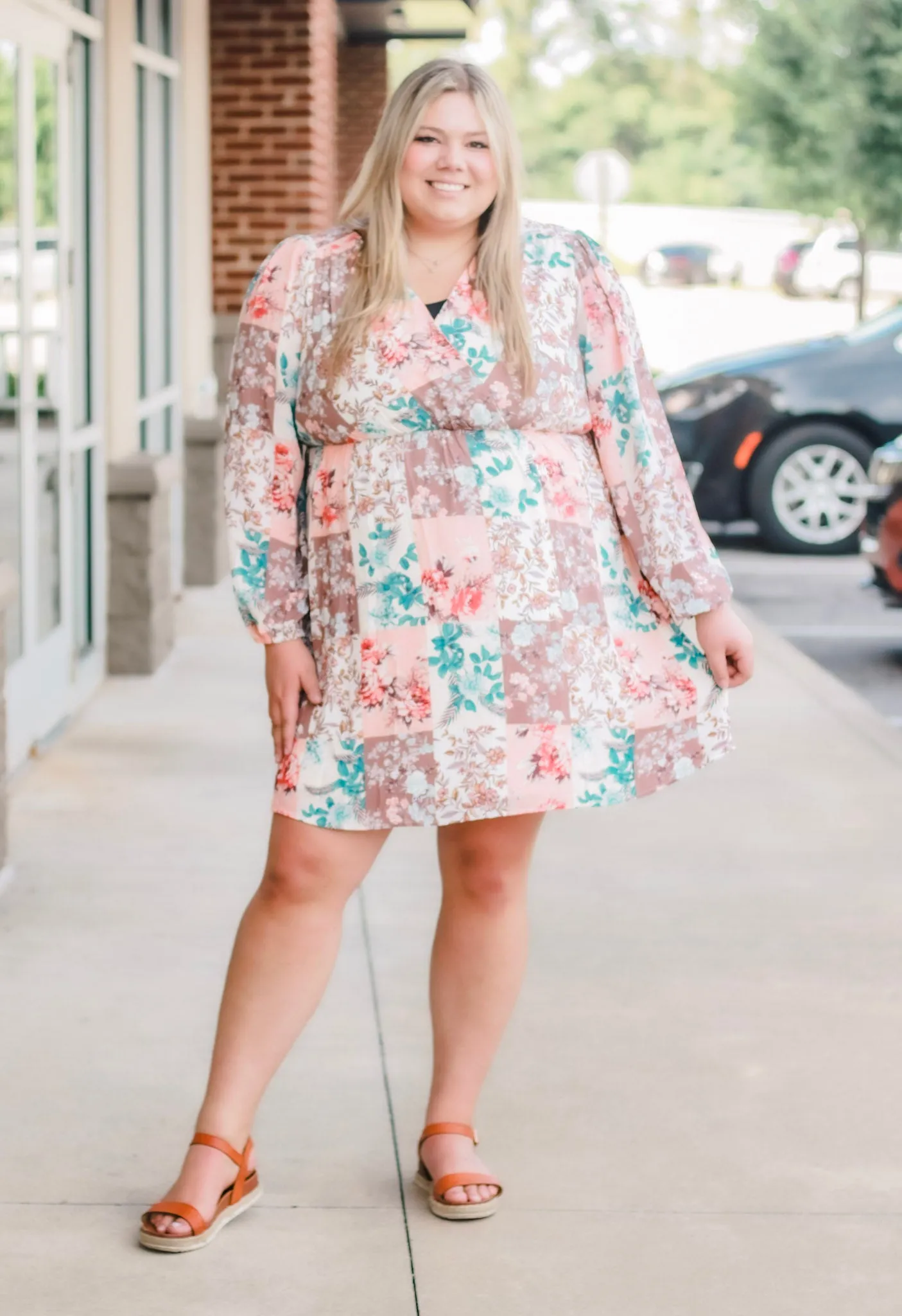 The Colors of Autumn Floral Dress