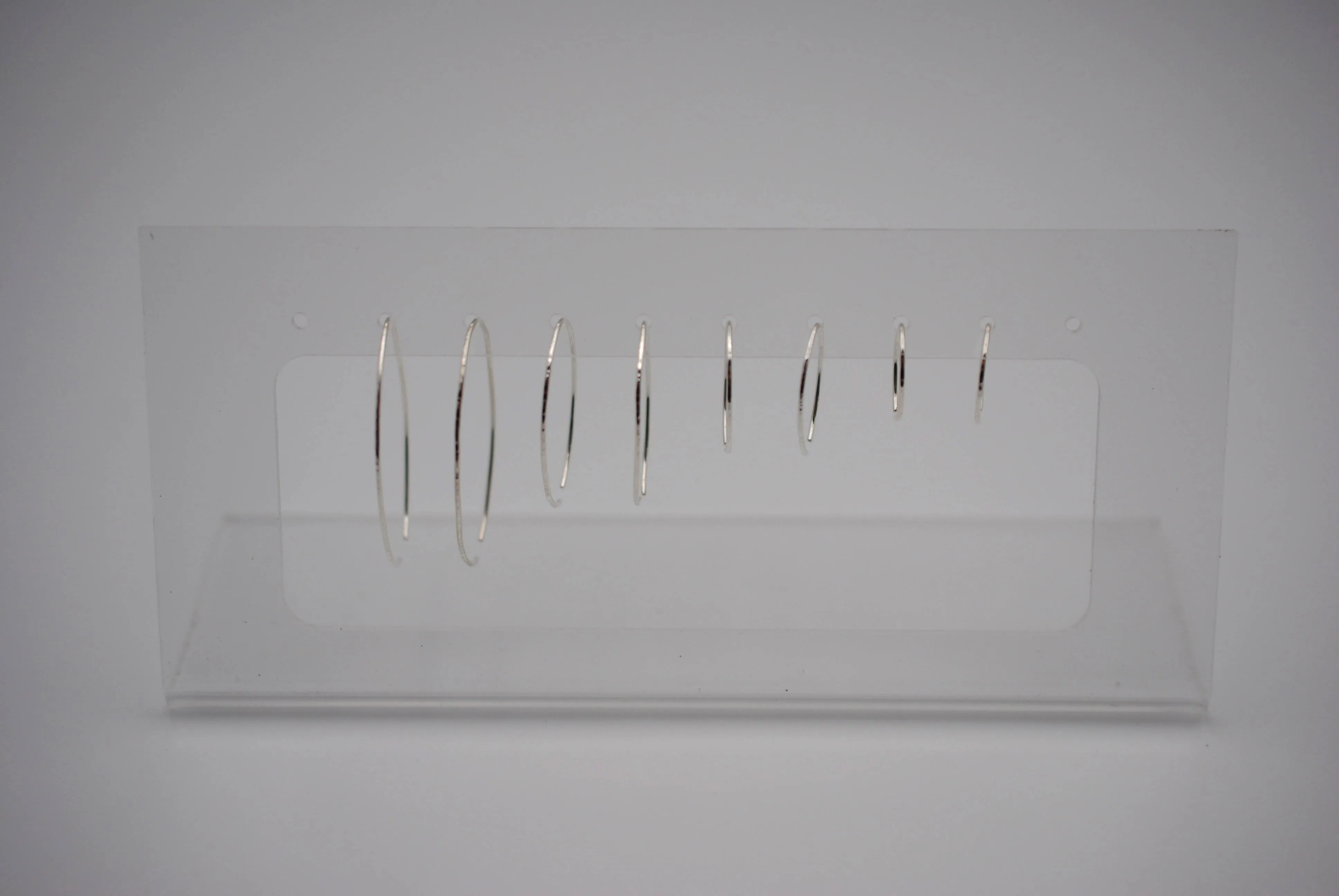 Tiny Silver Open Hoop Earrings