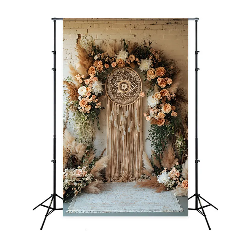 Toile de Fond Décor Lounge Bohème Chic Naturel RR8-513
