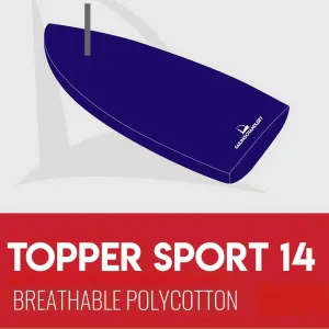 Topper Sport 14 Boat Cover - Mast Up - Breathable Polycotton