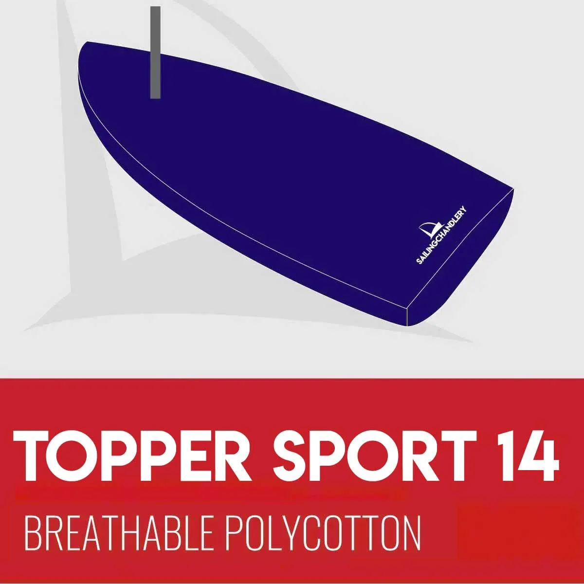Topper Sport 14 Boat Cover - Mast Up - Breathable Polycotton