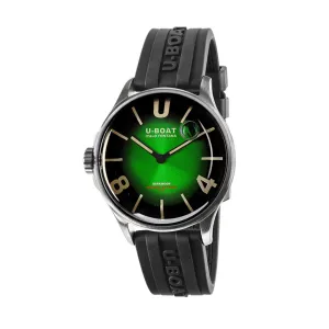 U-Boat Men's Silver Tone Case Green Dial Quartz Watch