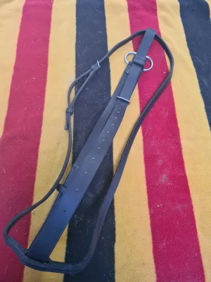 Used full size black leather runninv martingale FREE POSTAGE☆