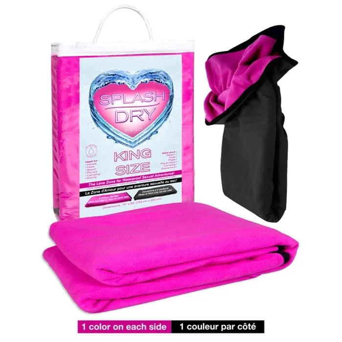 ViViLO Splash Dry King Size Waterproof Reversable play blanket in Magenta/Black