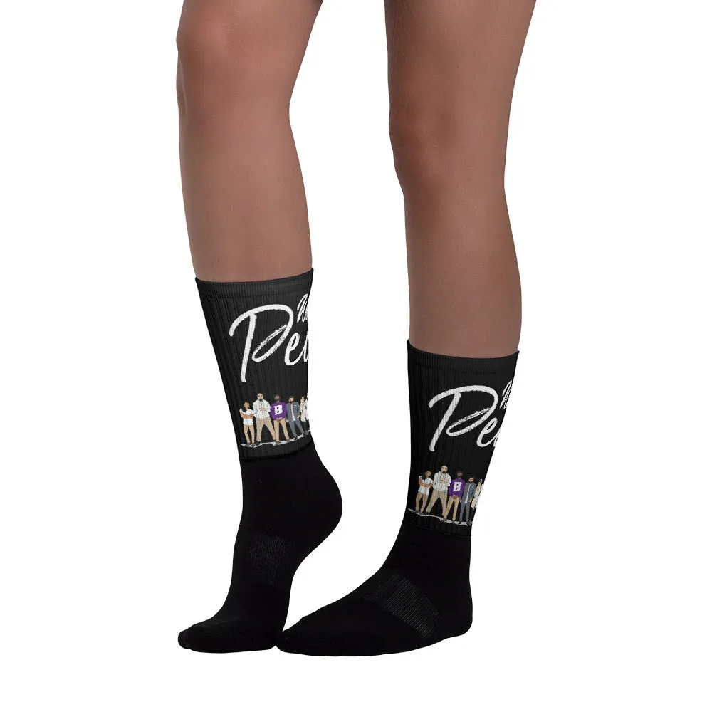 We the People - Bold - White - Black & Black Foot Sublimated Socks