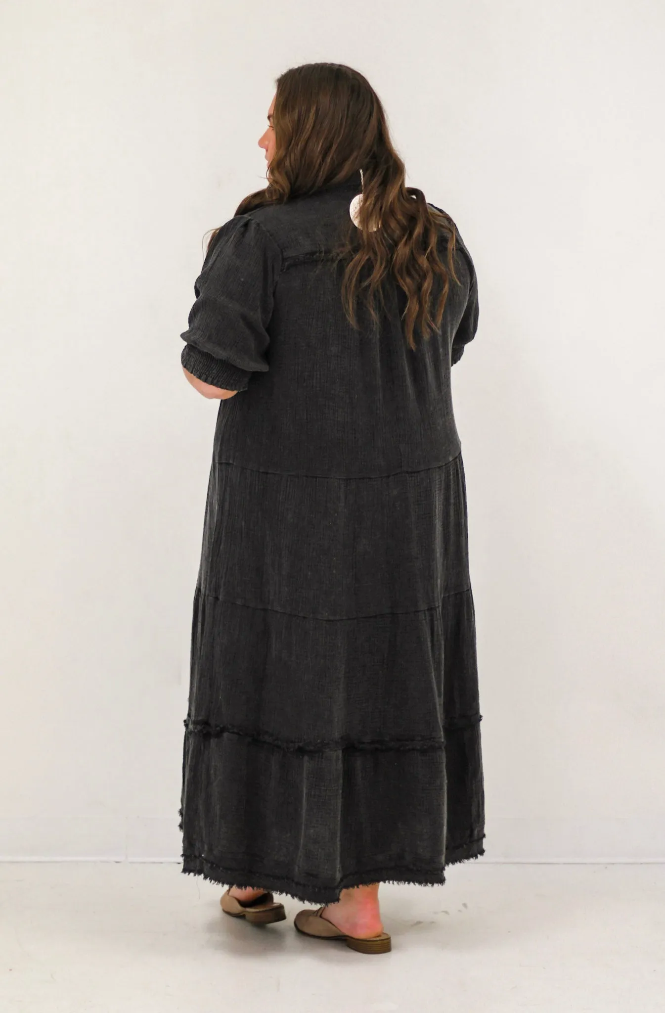 Whisper I Love You Midi Dress in Ash