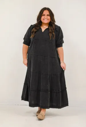 Whisper I Love You Midi Dress in Ash