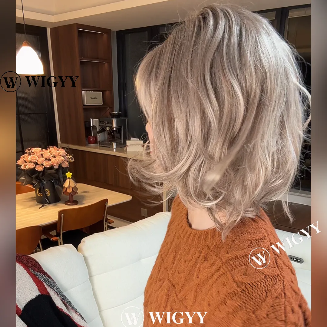 Wigyy Curl Daily Use Shoulder Length Elegant Wig with Bang