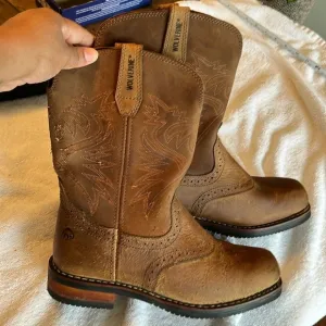 Wolverine rancher steel toe boot oil resistant size 9 wide