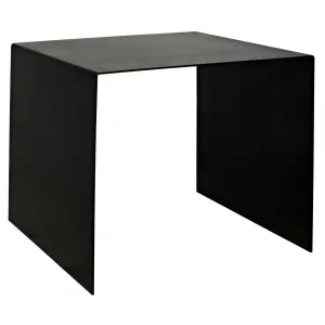 Yves Side Table, Large, Black Steel